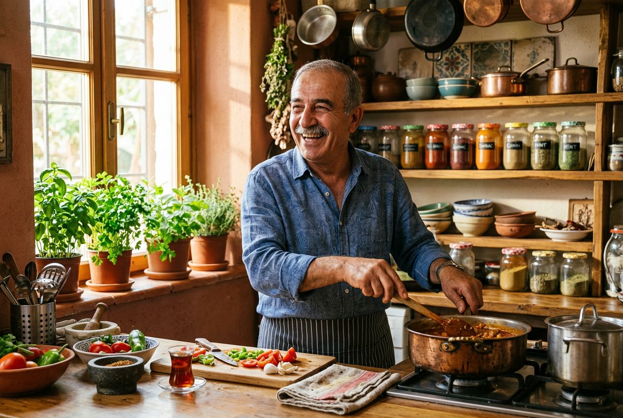Ilhan Kaya in the kitchen
